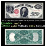 1917 $1 Large Size Legal Tender Note Grades Select