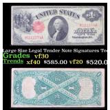 1917 $1 Large Size Legal Tender Note Grades vf++ S