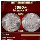 1880-p Morgan Dollar $1 ms65+ SEGS