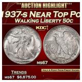 1937-s Walking Liberty Half Dollar Near Top Pop 50