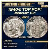 1940-d Mercury Dime TOP POP! 10c ms68+ FSB SEGS