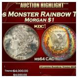 PCGS 1881-s Morgan Dollar Monster Rainbow Toned $1