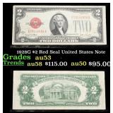 1928G $2 Red Seal United States Note Grades Select
