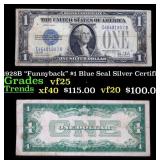 1928B $1 Blue Seal Silver Certificate "Funnyback"