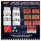 Full Ike Dollar Mint And Proof Sets 1973-1978, Plu