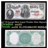 1907 $5 Large Size Legal Tender Note "WoodChopper"
