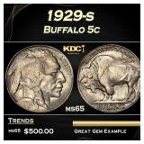 1929-s Buffalo Nickel 5c Grades ms65