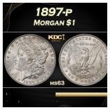 1897-p Morgan Dollar $1 Grades ms63