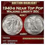 1940-s Walking Liberty Half Dollar Near Top Pop 50