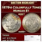 1878-s Morgan Dollar Colorfully Toned $1 ms66+ SEG