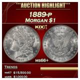 1889-p Morgan Dollar $1 ms66+ SEGS