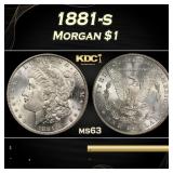 1881-s Morgan Dollar $1 Grades ms63