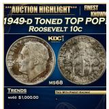 1949-d Roosevelt Dime Toned TOP POP! 10c ms68 SEGS