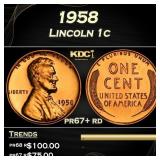 1958 Proof Lincoln Cent 1c pr67+ rd SEGS