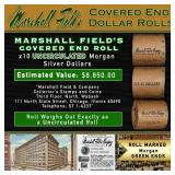 Rare Morgan UNC MARSHALL FIELDS 10 $1 Roll Green L
