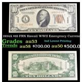 1934A $10 FRN Hawaii WWII Emergency Currency Grade