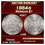 1884-s Morgan Dollar $1 au58 SEGS