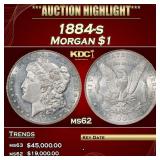 1884-s Morgan Dollar $1 ms62 USCG
