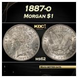 1887-o Morgan Dollar $1 Grades ms62