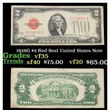 1928G $2 Red Seal United States Note Grades vf++