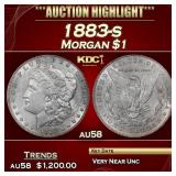 1883-s Morgan Dollar $1 au58 SEGS
