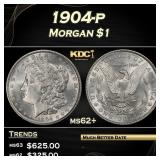 1904-p Morgan Dollar $1 Grades ms62+