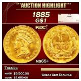 1885 Gold Dollar $1 ms65+ SEGS