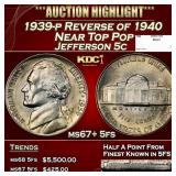 1939-p Reverse of 1940 Jefferson Nickel Near Top P