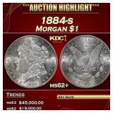 1884-s Morgan Dollar $1 ms62+ USCG