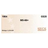 1904-p Gold Liberty Double Eagle Near Top Pop $20