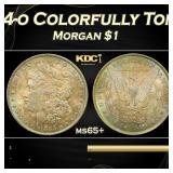 1884-o Morgan Dollar Colorfully Toned $1 Grades ms
