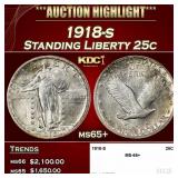 1918-s Standing Liberty Quarter 25c ms65+ SEGS