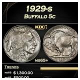 1929-s Buffalo Nickel 5c Grades ms65+
