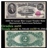 1880 $2 Large Size Legal Tender Note Grades Select