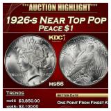1926-s Peace Dollar Near Top Pop $1 ms66 SEGS