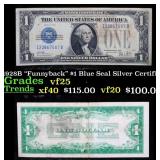 1928B $1 Blue Seal Silver Certificate "Funnyback"