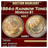 1884-o Morgan Dollar Rainbow Toned $1 ms66+ SEGS