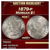1879-p Morgan Dollar $1 ms65+ SEGS