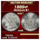 1889-p Morgan Dollar $1 ms66 SEGS