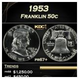 1953 Proof Franklin Half Dollar 50c pr67+ SEGS