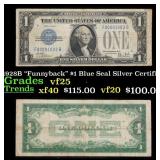 1928B $1 Blue Seal Silver Certificate "Funnyback"