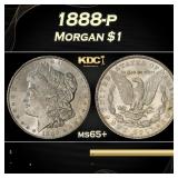 1888-p Morgan Dollar $1 Grades ms65+