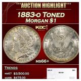1883-o Morgan Dollar Toned $1 ms66+ SEGS