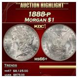 1888-p Morgan Dollar $1 ms66+ SEGS