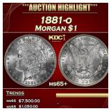 1881-o Morgan Dollar $1 ms65+ SEGS