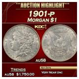 1901-p Morgan Dollar $1 au58 SEGS