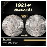 1921-p Morgan Dollar $1 Grades ms66