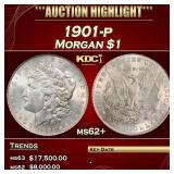 1901-p Morgan Dollar $1 ms62+ USCG