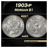 1903-p Morgan Dollar $1 Grades ms63
