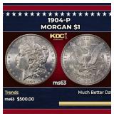 1904-p Morgan Dollar $1 Grades ms63
